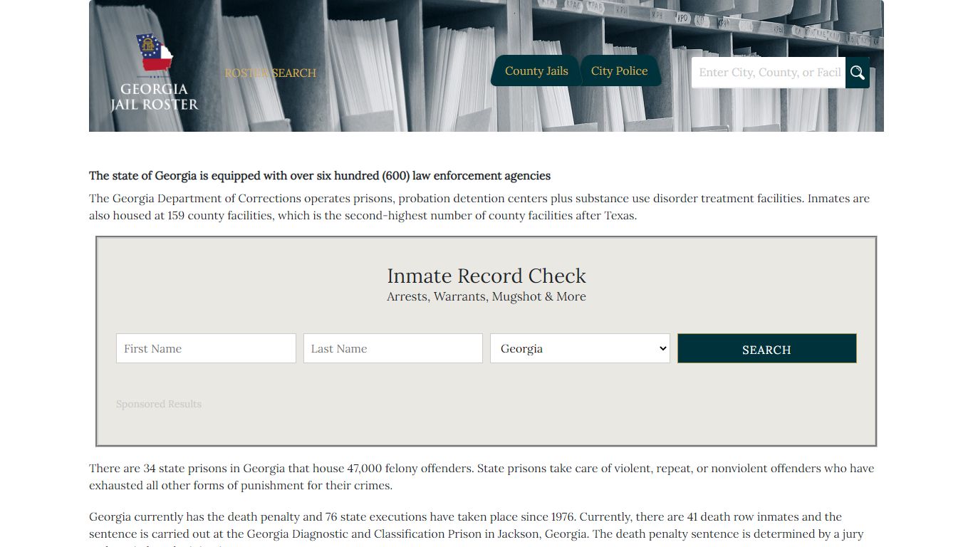 Laurens County | Georgia Jail Inmate Search